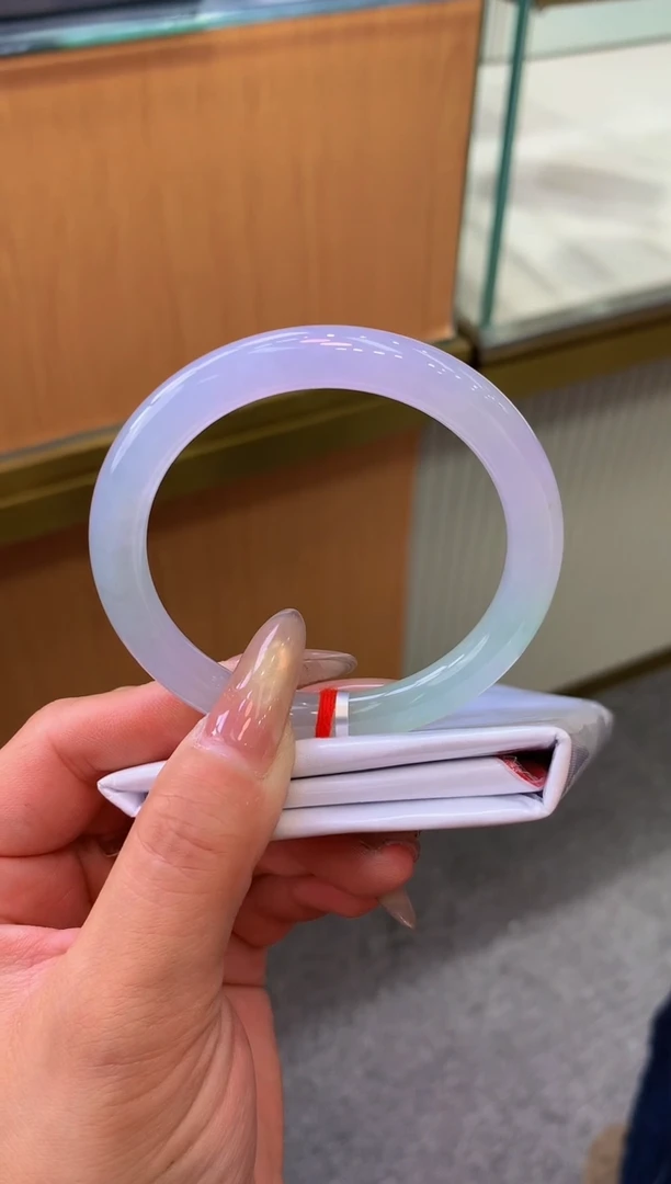 未镶嵌手镯翡翠-F64-圆条54