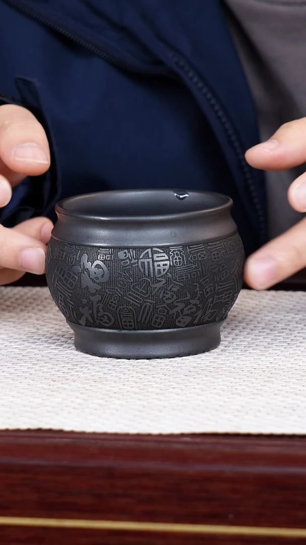 茶杯紫砂宜兴原矿紫砂 全手工制作