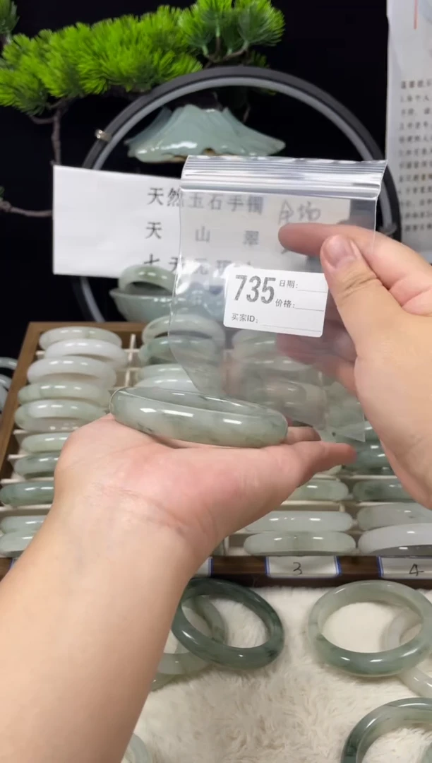 未镶嵌手镯石英质玉（天山翠）735