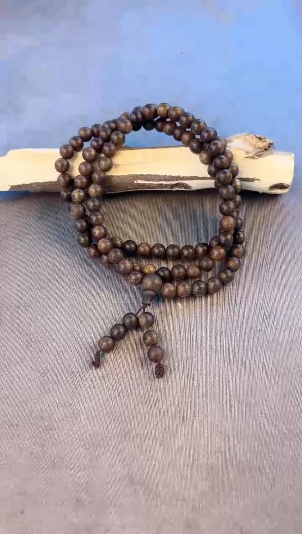 沉香沉香碎屑芽庄白奇08圆珠多圈沉47克+多样性发一