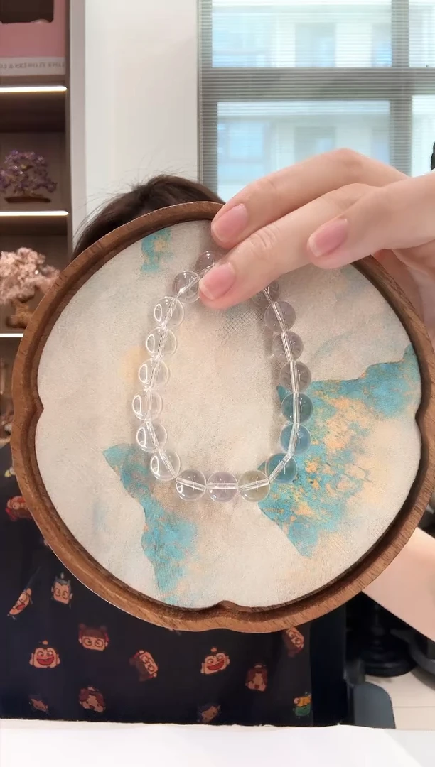 水晶手串未镶嵌精品白水晶卡10+