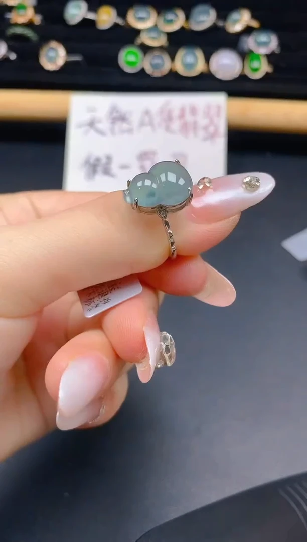 银S925镶嵌戒指翡翠1212