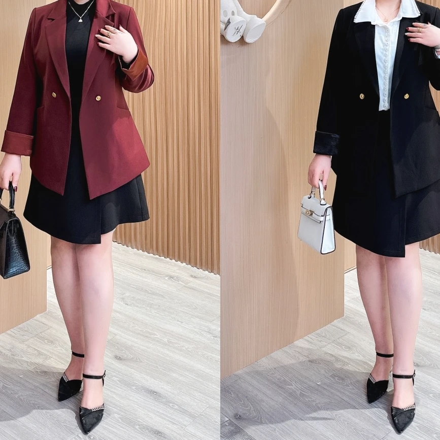 【仅外套】MJ9060原创定制轻奢百搭时尚显瘦简约西装外套女装