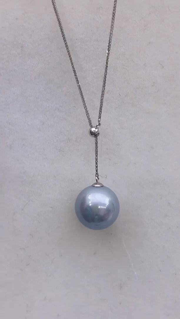 【闪购商品】淡水珍珠吊坠18K金镶嵌84