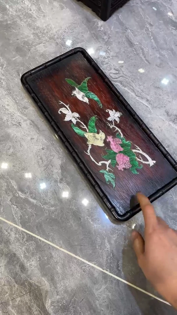 木花开富贵长 茶盘