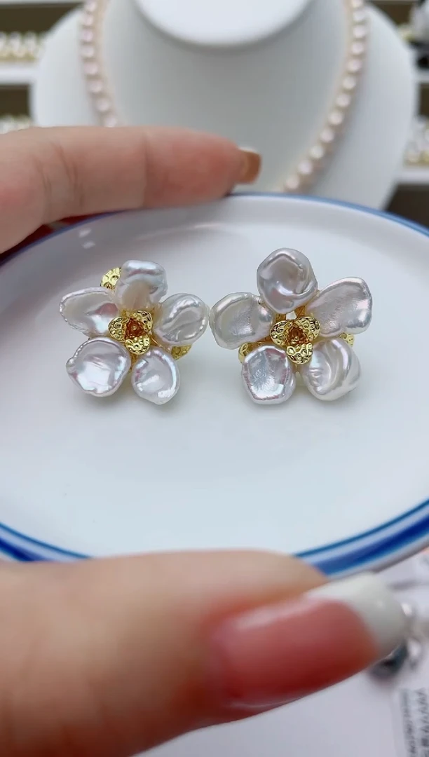【闪购商品】淡水珍珠耳饰未镶嵌W2