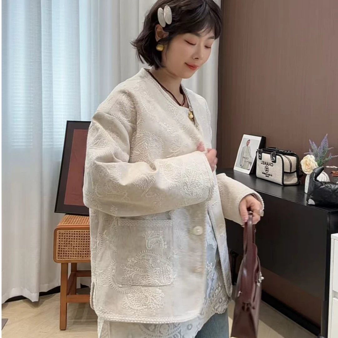 00新中式重工春装百搭韩版ins时尚国风外套女装2025轻奢休闲上衣