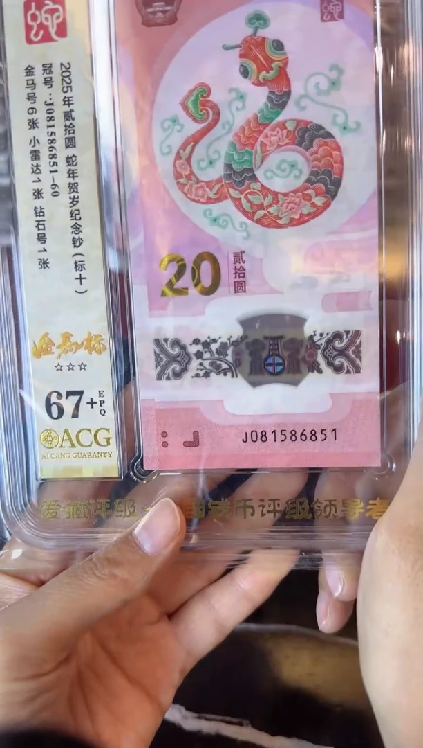 塑料2025 蛇钞 爱藏标十