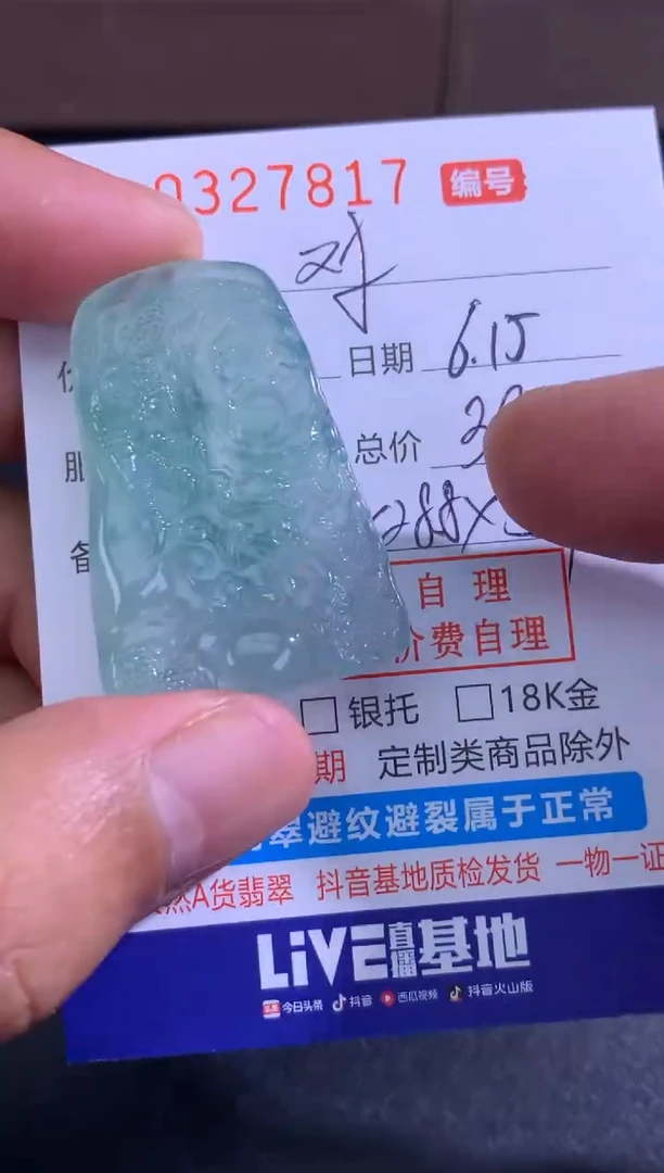 翡翠未镶嵌颈饰@***哥对