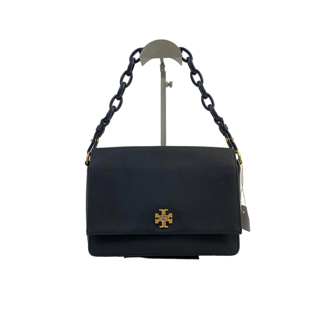95新 TORY BURCH/汤丽柏琦 黑色全皮单肩腋下包 Y-51100-C