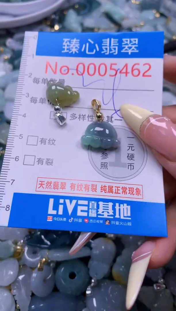 翡翠未镶嵌颈饰含绳0005462