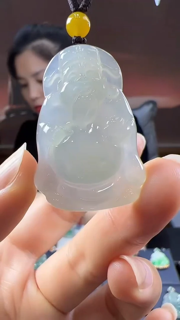 未镶嵌挂件翡翠财神