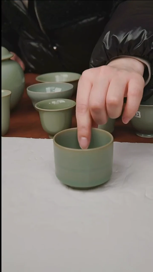 杯子瓷富山严选汝瓷，
