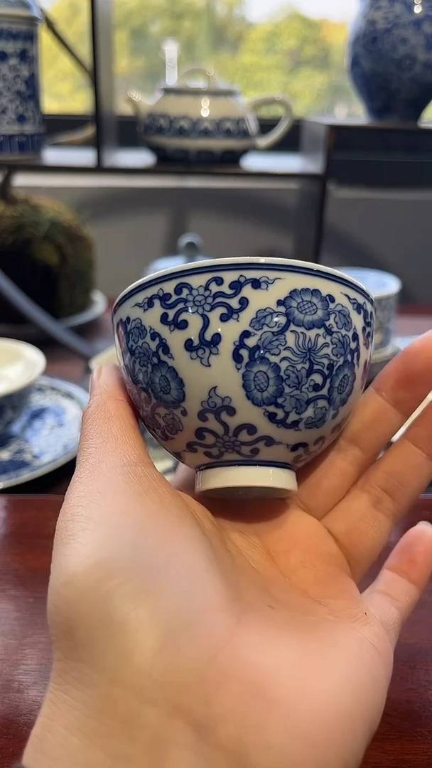 镹曰柴窑手工手绘青花