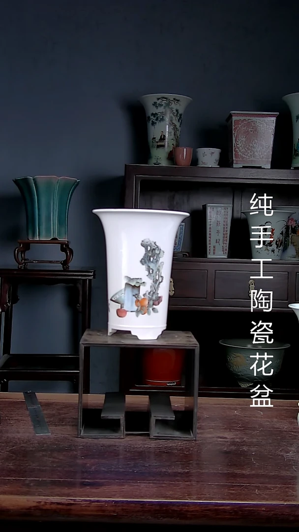 景德镇陶瓷手工花盆