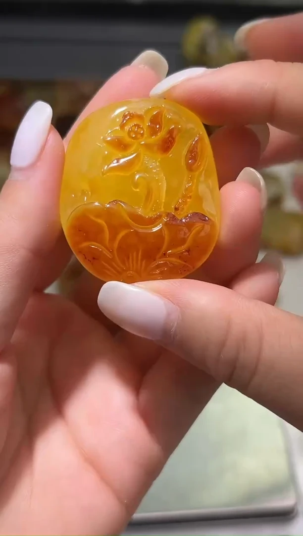 裸石琥珀未镶嵌琥珀蜜蜡吊坠