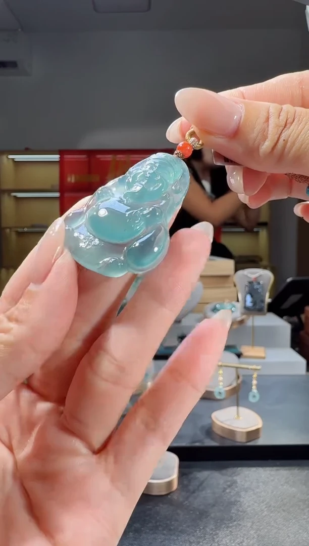 吊坠(不含链)未镶嵌翡翠财神（多样性发其一）