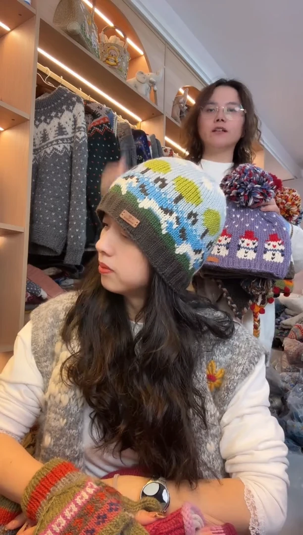 羊毛美利奴旋转木马冷帽