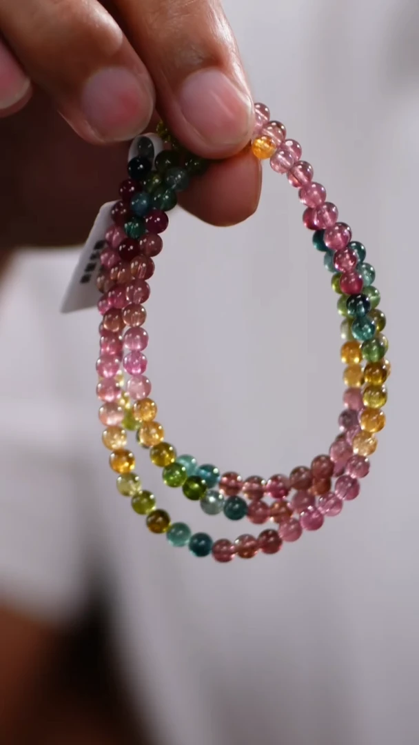 未镶嵌手链碧玺4mm碧玺多圈7300