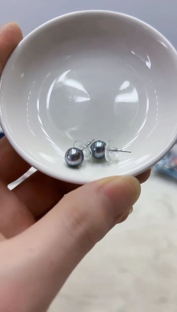 银S925镶嵌海水珍珠DA耳饰@@he246