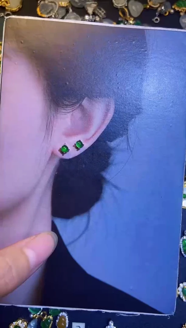 翡翠银S925镶嵌吊坠(不含链)1