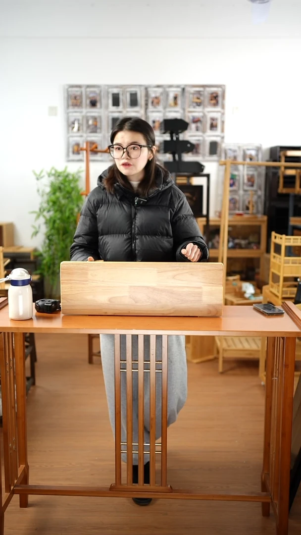 木橡胶木桌面增高架60