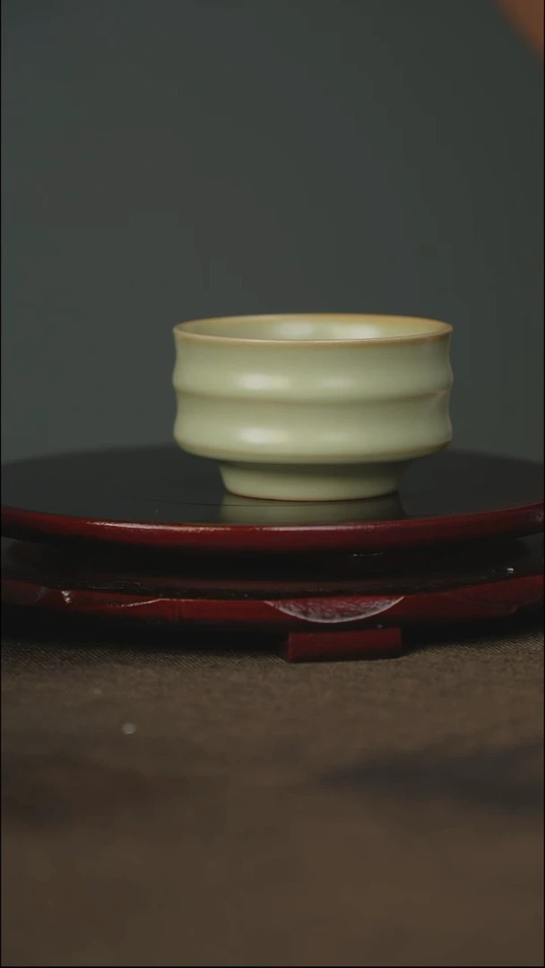 竹节杯 带底款