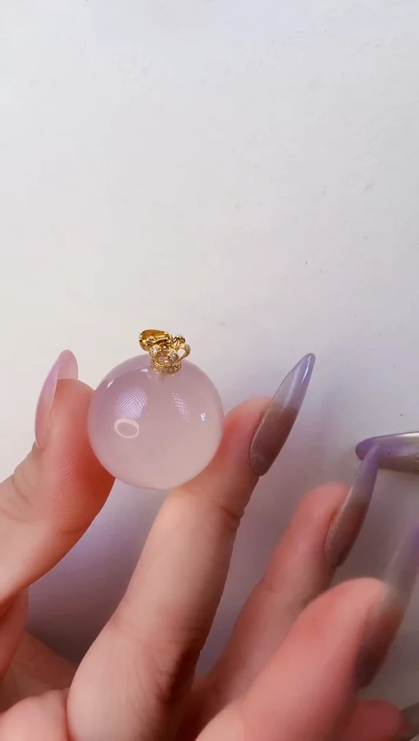 未镶嵌颈饰水晶粉水晶吊坠