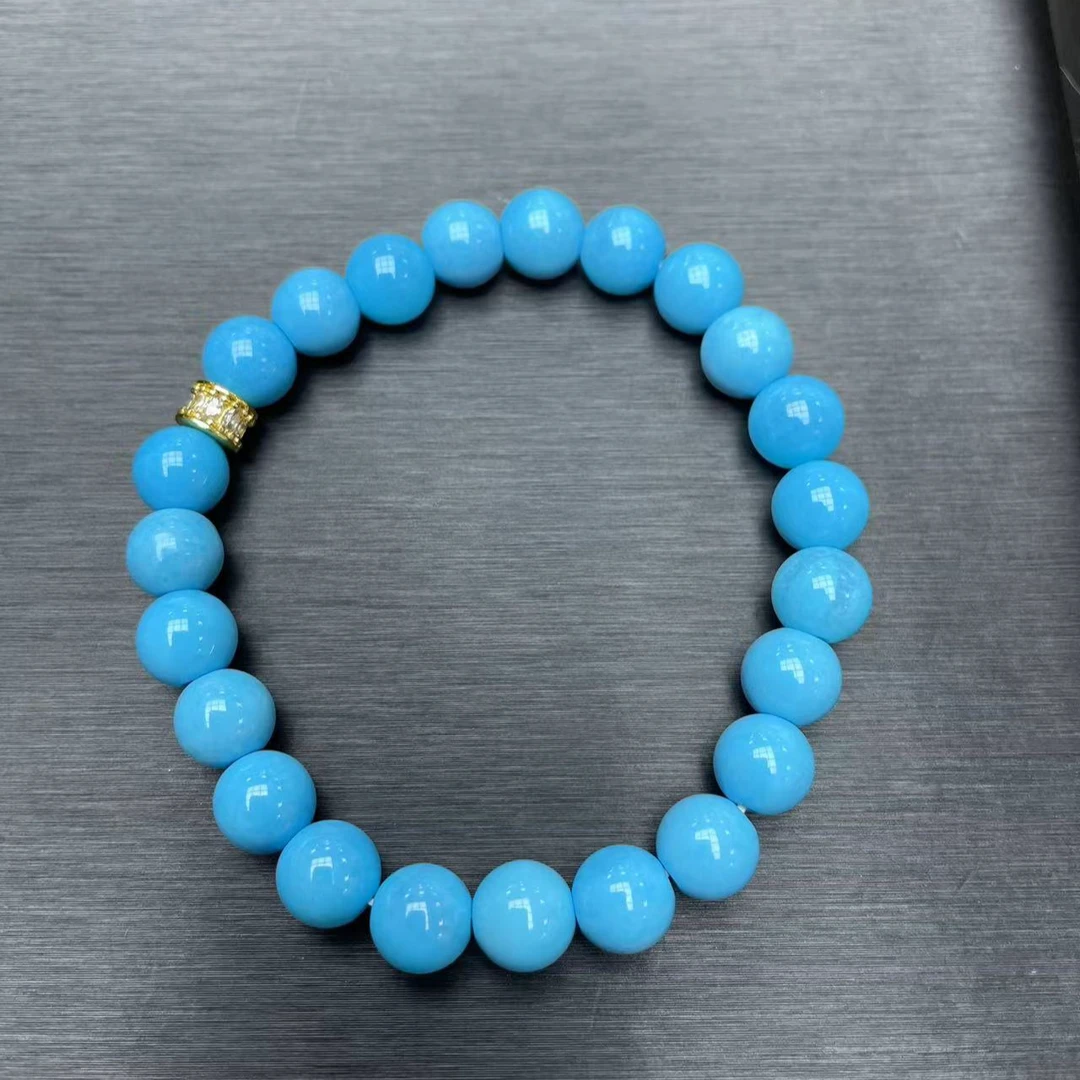 精选设计款云盖寺高瓷高玉化睡美人蓝松玛瑙手串8mm多样性发其一