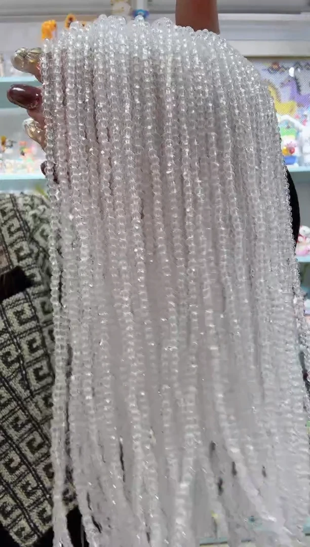 玻璃1114卡4水晶扁10条透白开水