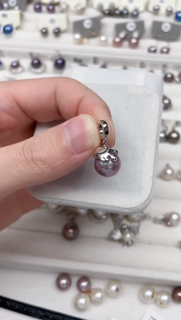 【闪购商品】淡水珍珠吊坠(不含链)银S925镶嵌吊坠