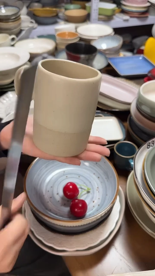 陶瓷微瑕（1个装）粗陶异型杯子