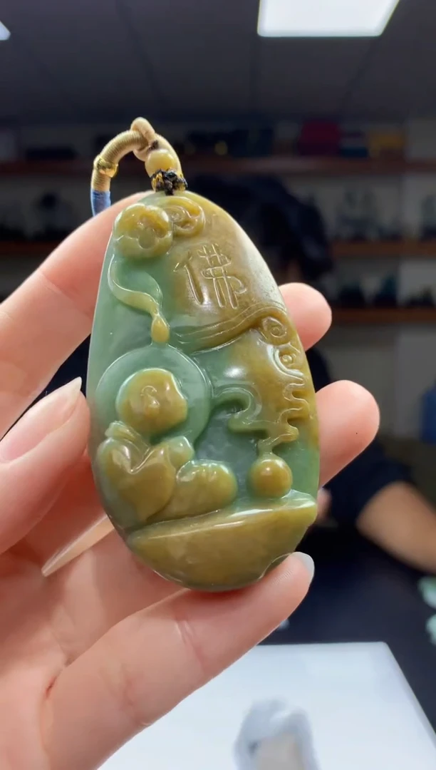 定制翡翠未镶嵌1087ry-毛货挂件33
