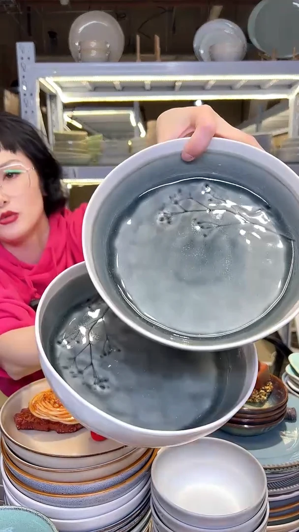 瓷71外贸尾货高温釉下彩陶瓷餐具默认微瑕