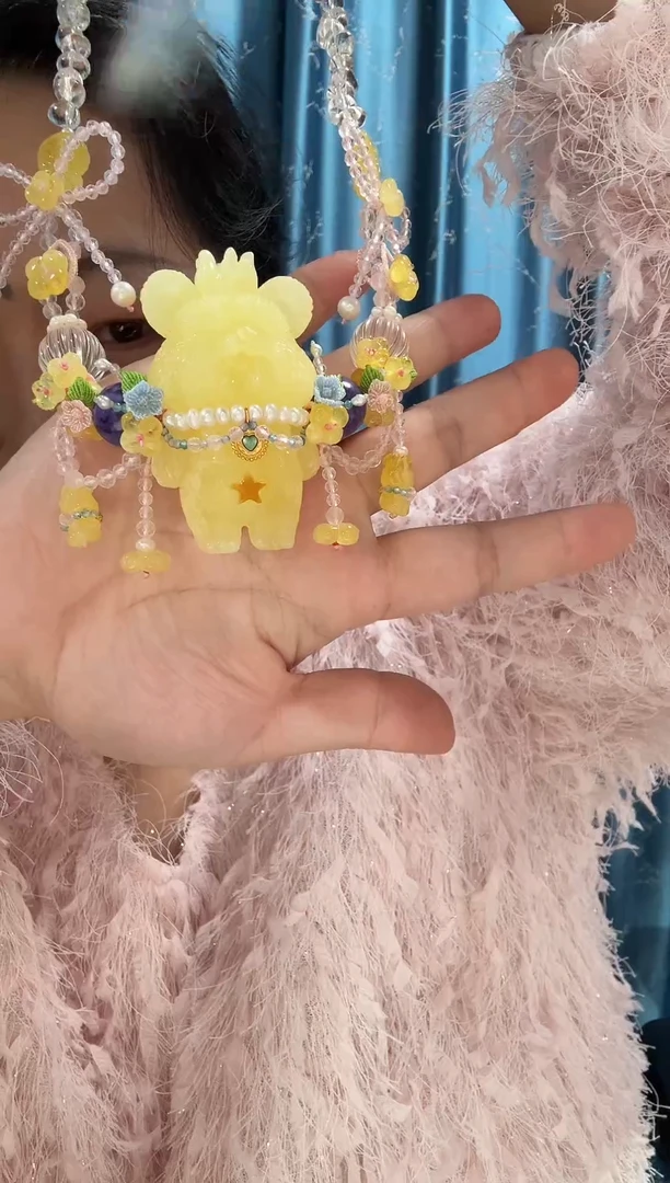 蜜蜡项链未镶嵌蜜蜡小熊项链