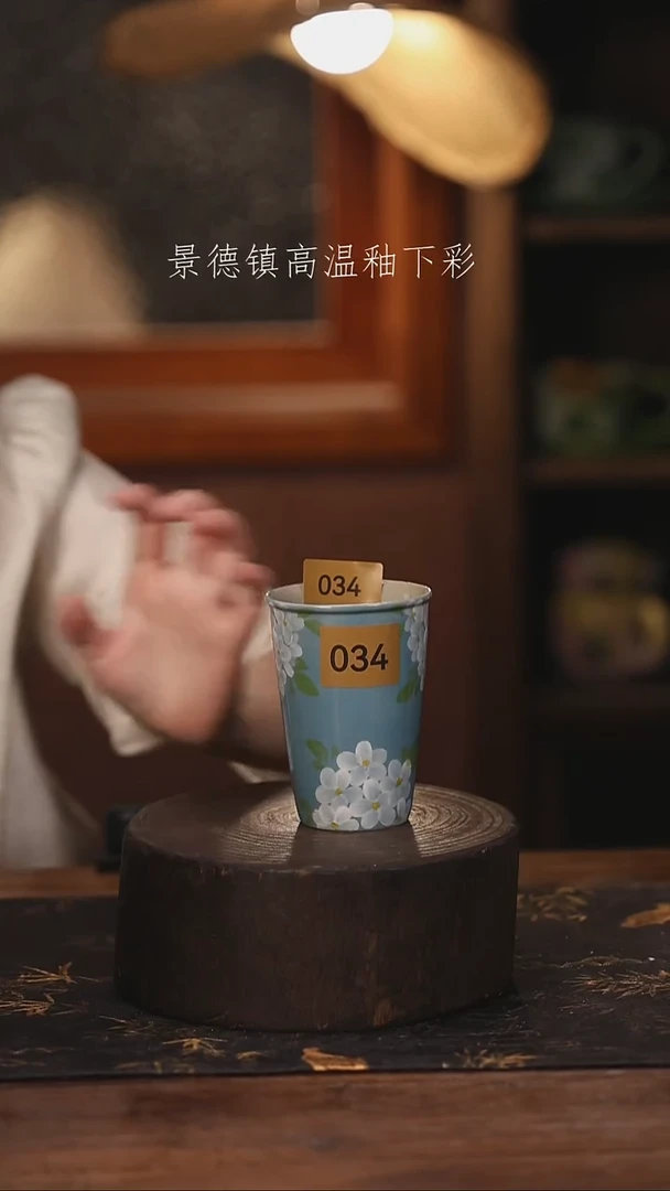 陶瓷景德镇高温釉下手绘陶瓷@L034@