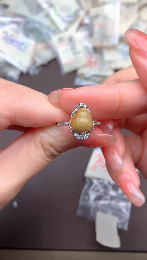 翡翠挂件银S925镶嵌一