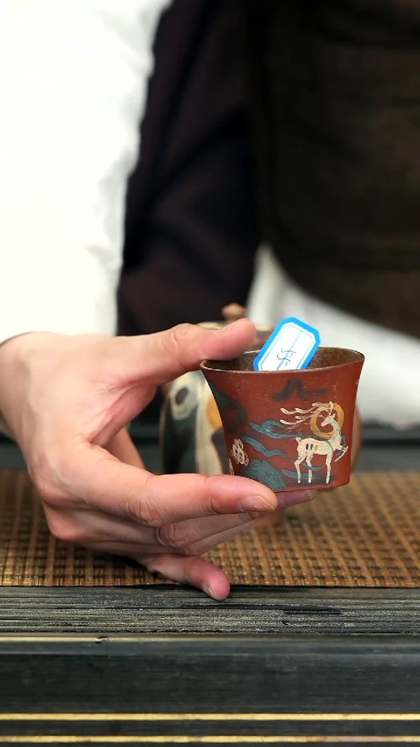 【闪购商品】紫砂茶壶SS55九色鹿 圆方杯