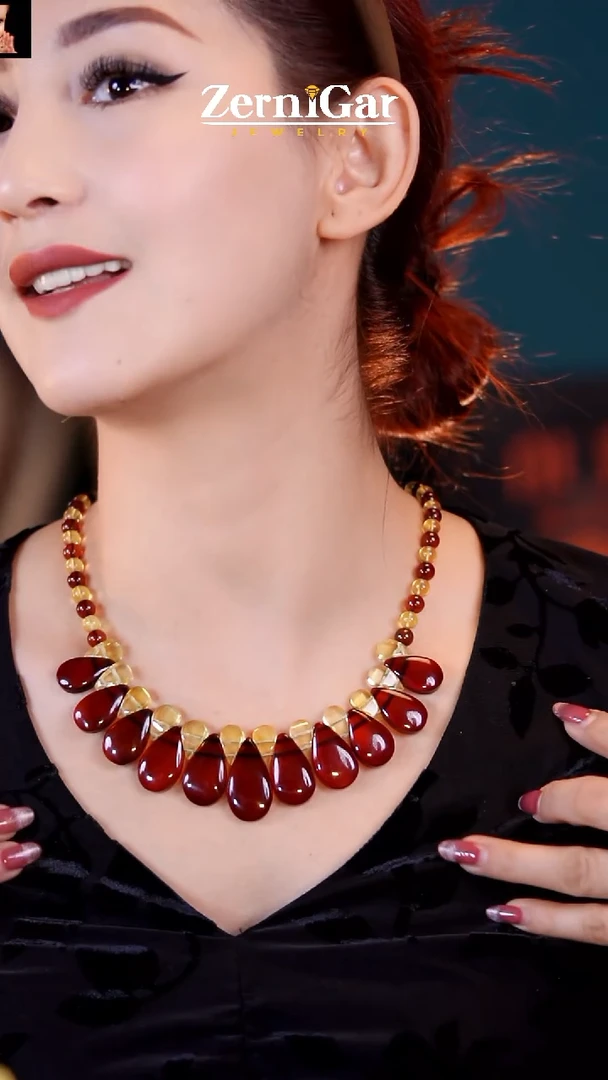 【闪购商品】琥珀颈饰未镶嵌天然琥珀项链