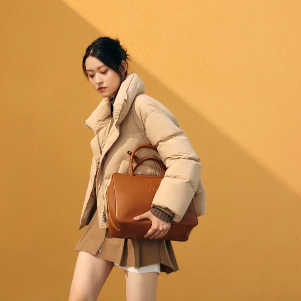 [百靓苑] 823Y010 短款高端时尚百搭韩版白鸭绒羽绒服