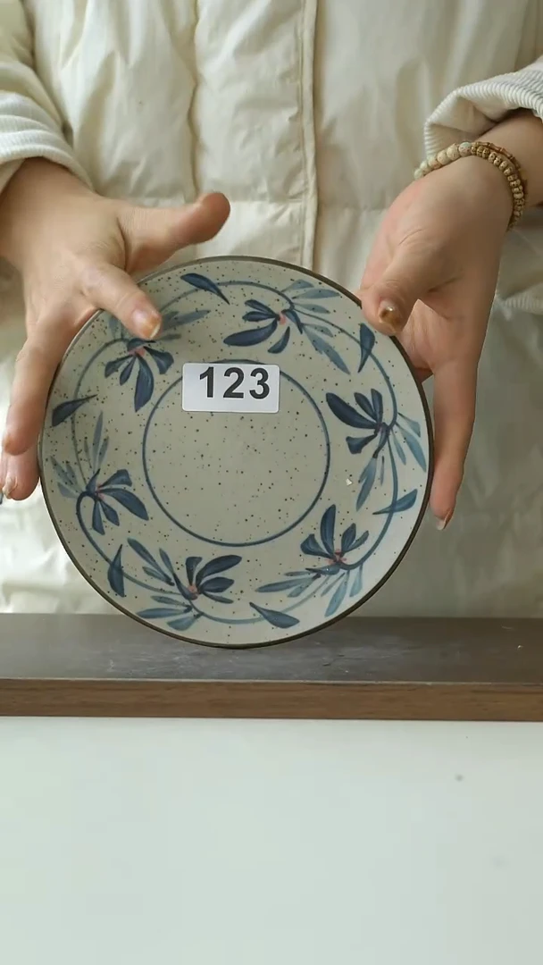 陶瑕不退换123常春藤甜品盘16cm@7-7@