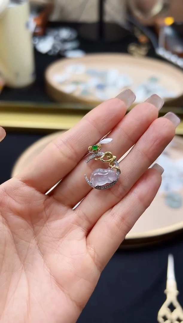 【闪购商品】翡翠颈饰18K金镶嵌DFZ0218-65
