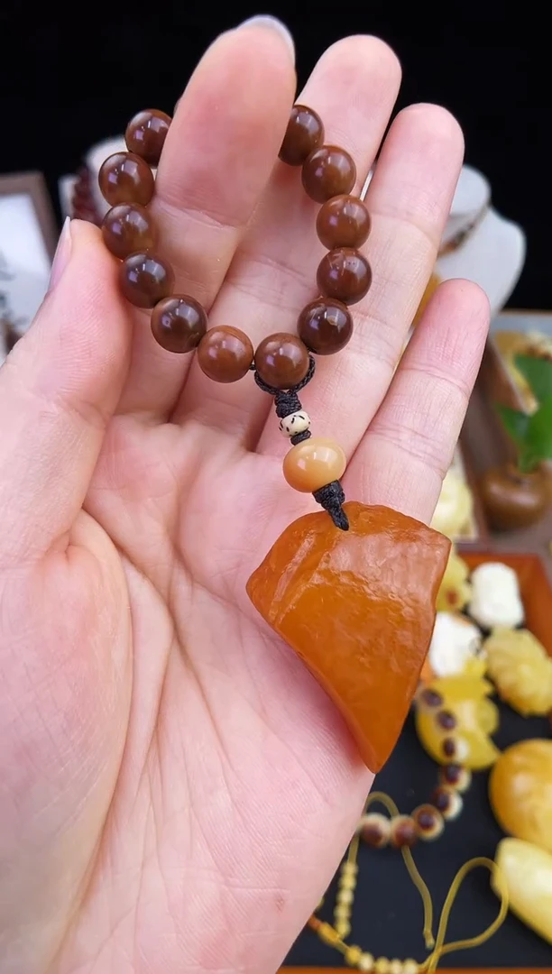 琥珀未镶嵌珠宝奇石柒月