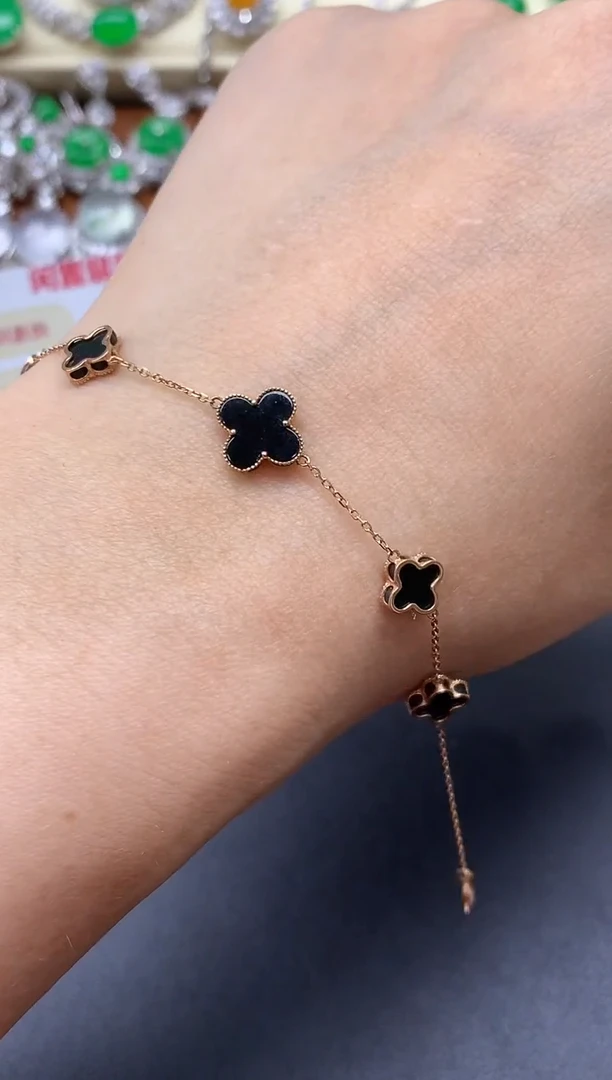 18K金镶嵌手链翡翠379-中国好珍宝