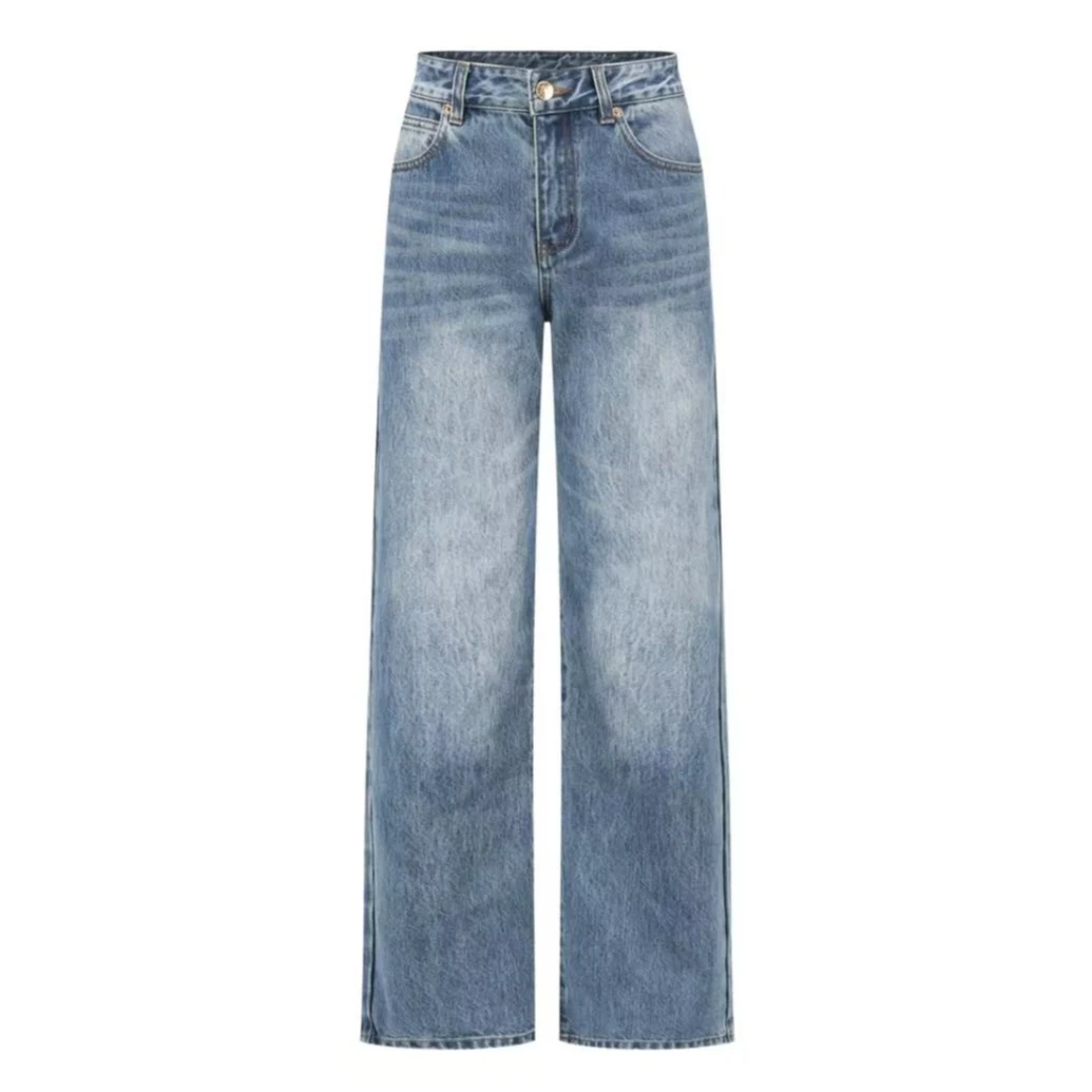 【张羽推荐】ELVIS.CHEUNG 2025贺岁款新品牛仔做旧水洗直筒裤