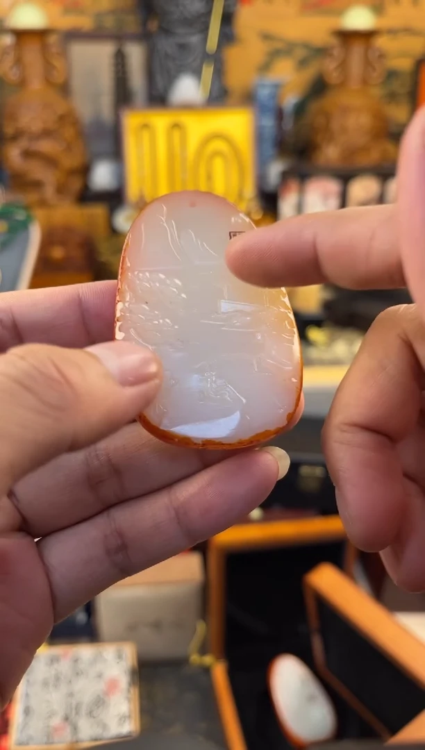 滴血莲花菩提把件直播间所见即所得