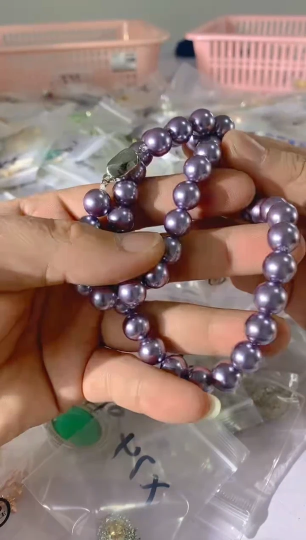 【闪购商品】水晶颈饰银S925镶嵌517红宝，蓝宝，多样性发一件赠链