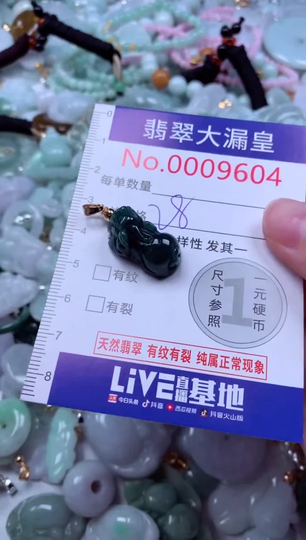 吊坠(不含链)未镶嵌翡翠9604