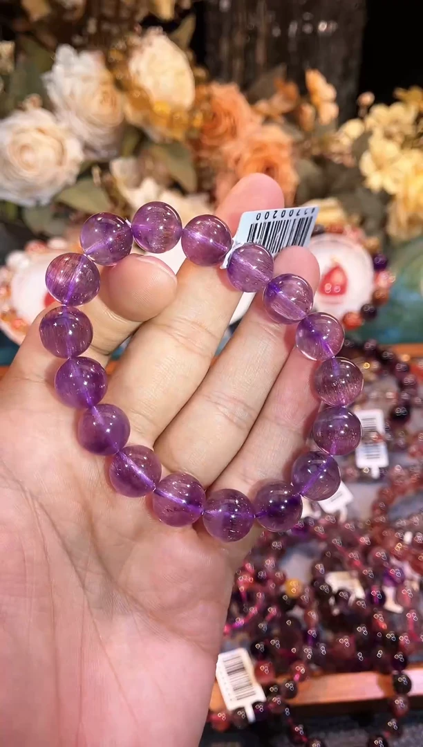 未镶嵌手链水晶仙女粉紫超七12m+