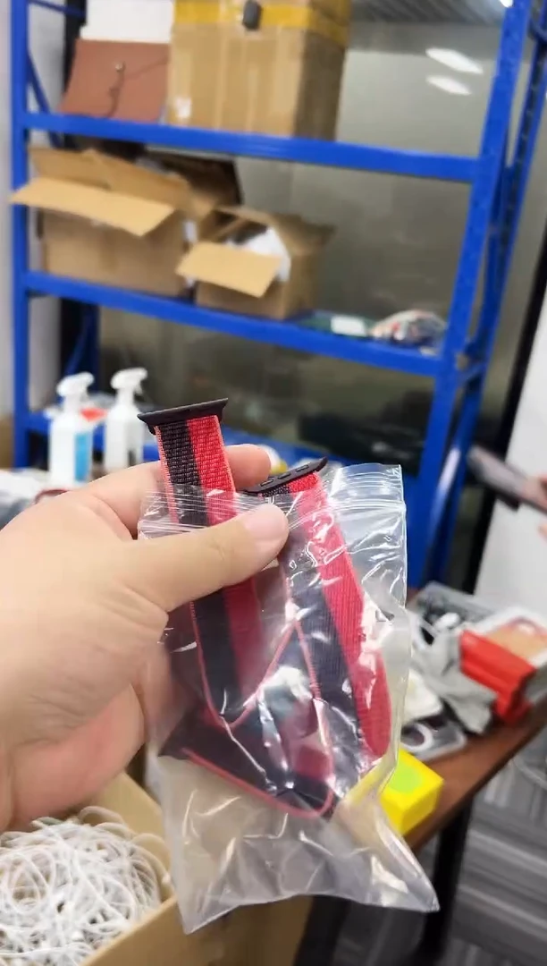 8新苹果原装45mm双边红表带